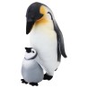 Pingüino Invernal Con Cría Extra Gde