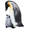 Pingüino Invernal Con Cría Extra Gde