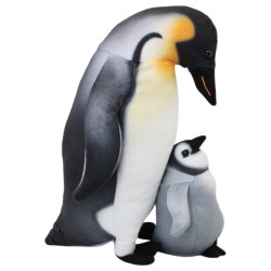 Pingüino Invernal Con Cría Extra Gde