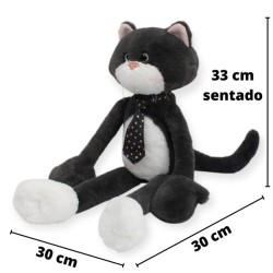 Gato Gris Corbatony Extra Gde