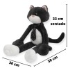 Gato Gris Corbatony Extra Gde
