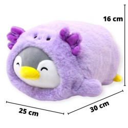 Pingüino Ajolopinguis Echado Morado Gde
