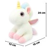 Unicornio Bomboncito Blanco Con Rosa Med