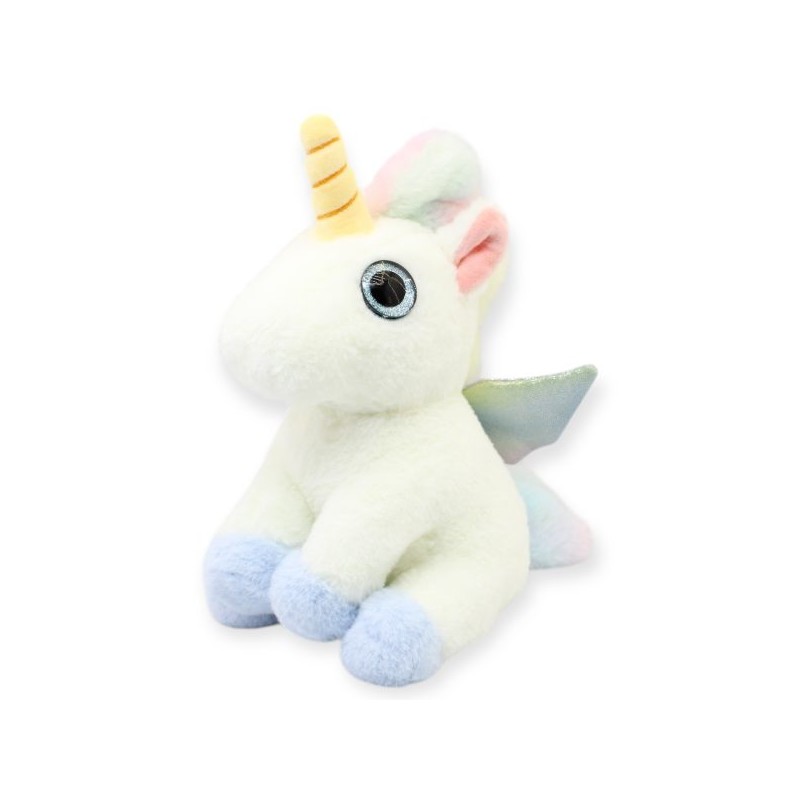 Unicornio Bomboncito Blanco Con Azul Med