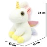 Unicornio Bomboncito Blanco Con Amarillo Med