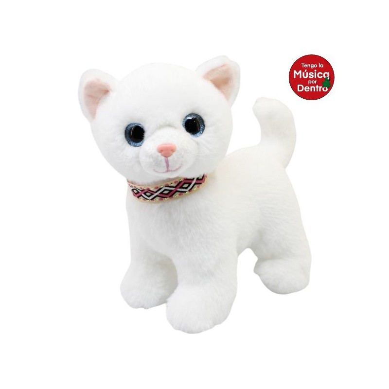 Gato Mishy Blanco Gde Con Sonido