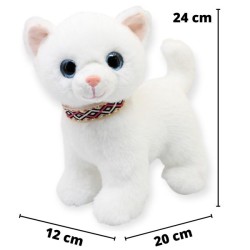 Gato Mishy Blanco Gde Con Sonido