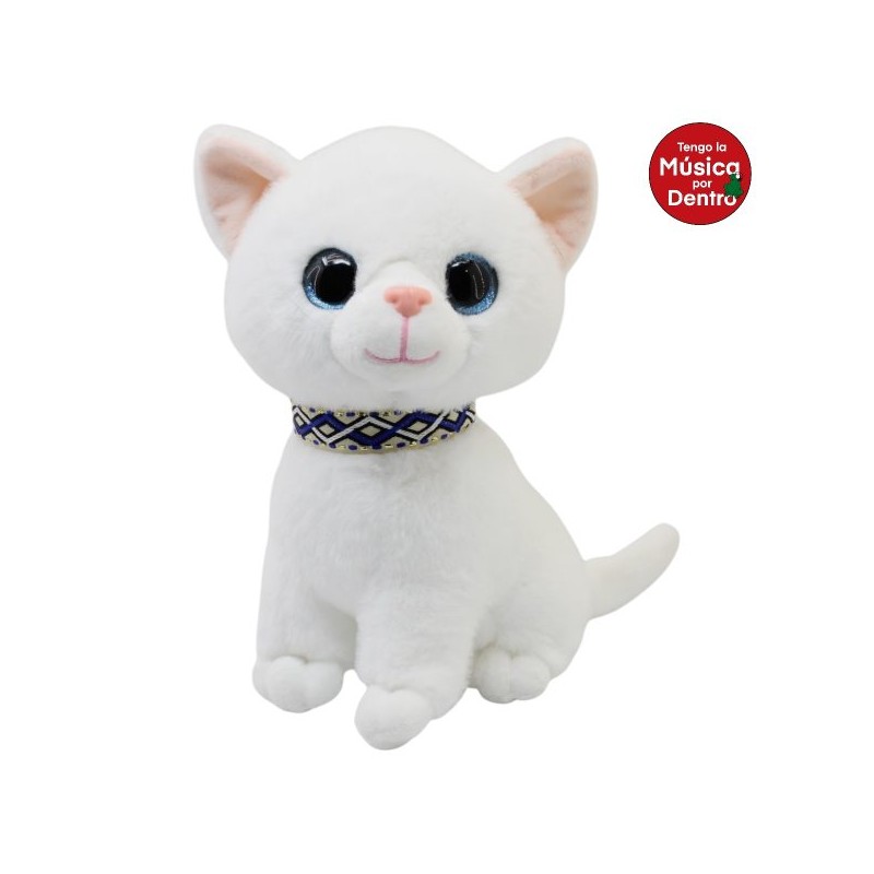 Gato Greky Blanco Gde Con Sonido