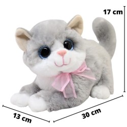 Gato Gatrin Gris Con Sonido Gde