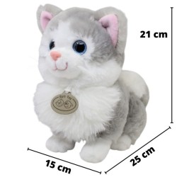 Gato Catsy Gris Con Sonido