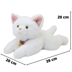 Gato Ronrony Blanco Con Sonido Gde