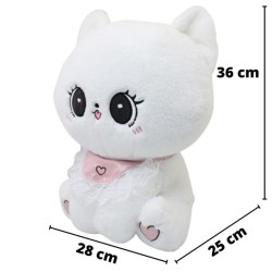 Gatita Angorita Blanca Con Sonido Extra Gde