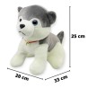 Perro Husky Vail Gris Grande Con Sonido