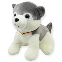 Perro Husky Vail Gris Grande Con Sonido