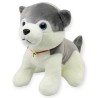 Perro Husky Vail Gris Grande Con Sonido