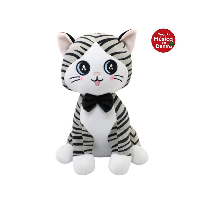Gato Mauroof Gris Con Sonido Gde