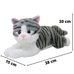 Gato Echado Ronroneti Taby Extra Gde Con Sonido