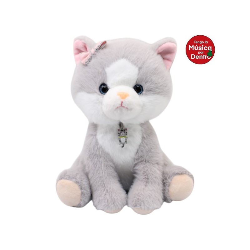 Gato Katower Gris Con Sonido Gde
