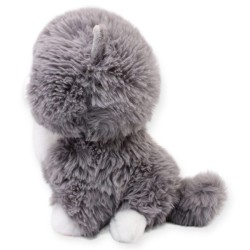 Gato Bolichon Gris Con Sonido Med
