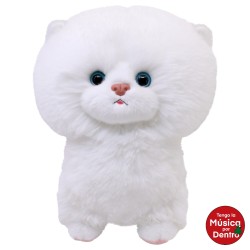 Gato Bolichon Blanco Con Sonido Med