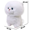 Gato Bolichon Blanco Con Sonido Med