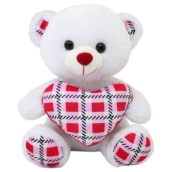 Oso Corazón Cuadry Blanco Med