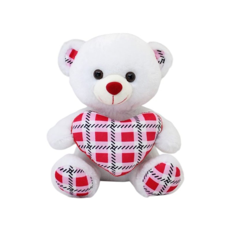 Oso Corazón Cuadry Blanco Med