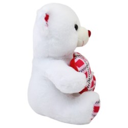 Oso Corazón Cuadry Blanco Med