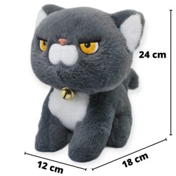 Gato Refunfuñon Gris Gde