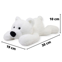 Oso Echado Hueby Blanco Gde
