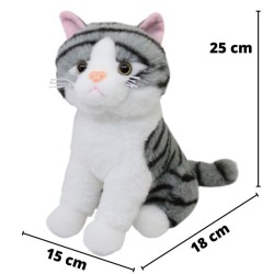 Gato Ronroneti Gde Con Sonido (Gris)
